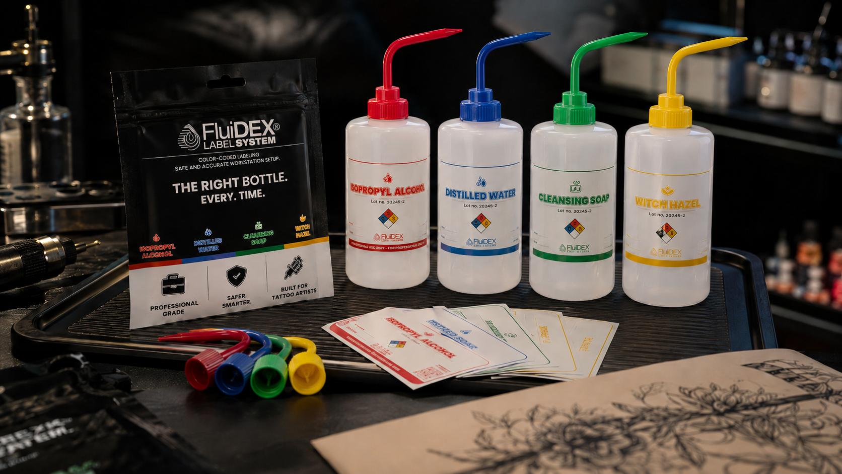 Fluidex bottle labeling system